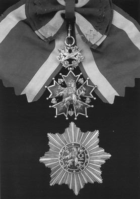 The White Lion, the highest order of the Czech Republic given to foreigners.
