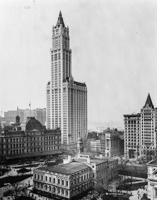 The Woolworth Building in downtown Manhattan.