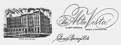 The Alta Vista Hotel letterhead from the time when Tesla stayed there.