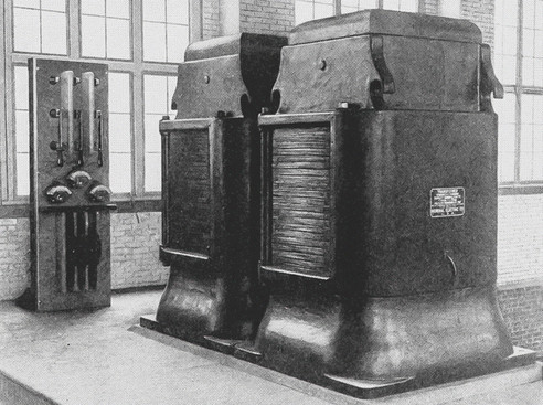 G.E. air-blast transformers built for the Buffalo transmission lines.