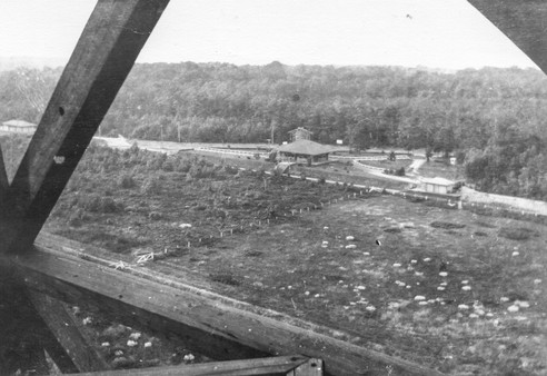 A view of the train station from the Wardenclyffe tower.